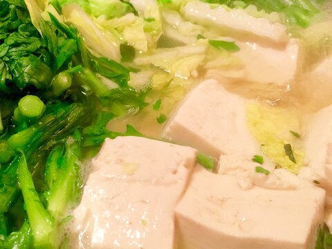 白菜湯豆腐♩(カボス醤油で)